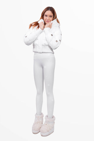 Icefall Winter Leggings Super Warm All White