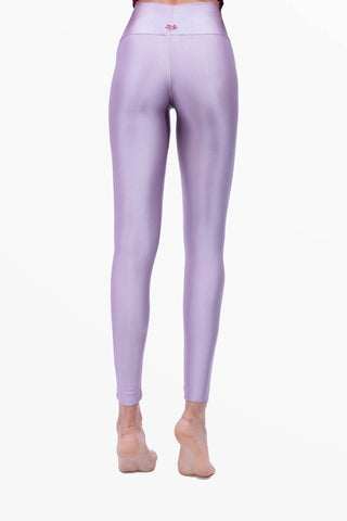 Amoureuse Leggings Glycine avec trois cœurs en cristaux appliqués