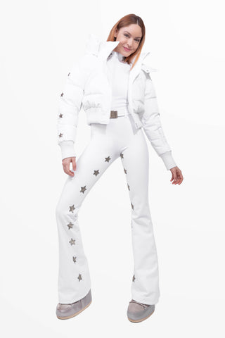 Megeve Combinaison de Ski Super Warm Blanc et Or