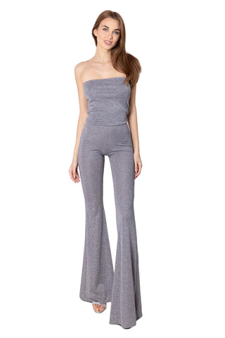 Sirène jumpsuit in metal shine