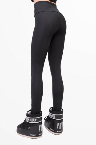 Icefall Winter Leggings da Sci Super Warm Nero e Argento