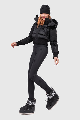 Megeve Velvet Veste de Ski Cropped Black