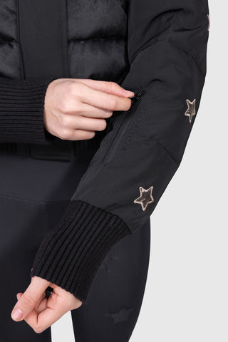 Megeve Velvet Veste de Ski Cropped Black