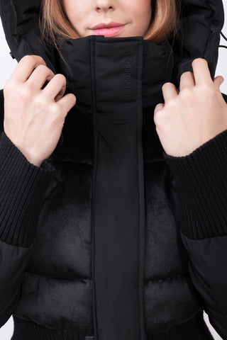 Megeve Velvet Veste de Ski Cropped Black