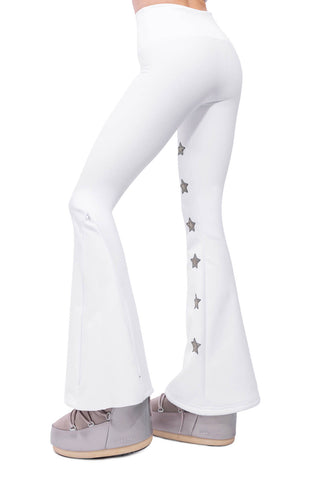 Megeve Winter Leggings de Ski Super Warm Blanc et Or