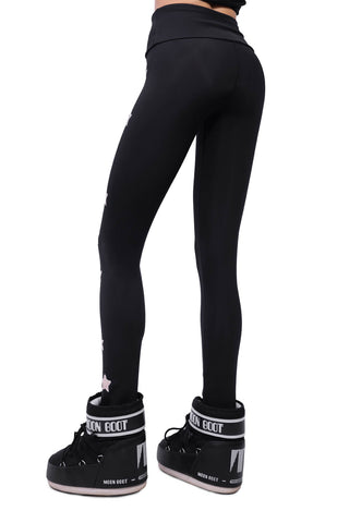 Icefall Winter Leggings da Sci Super Warm Nero e Rosa