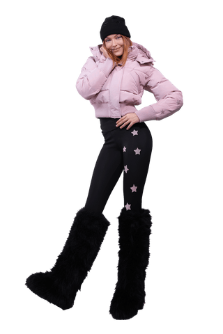 Icefall Winter Leggings da Sci Super Warm Nero e Rosa