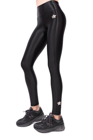 Cometa Leggings in Lycra Setata Stelle Oro