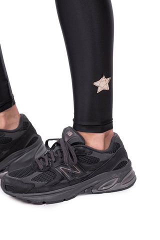 Cometa Leggings in Lycra Setata Stelle Oro