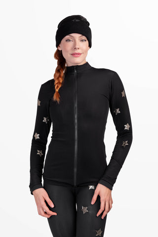 New Saint Moritz Veste Termica Noir et Or Lunga