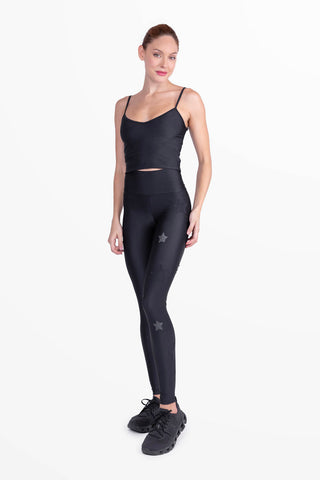 Leggings Lunis Stelle Lycra Nera e Grigia