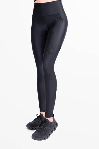 Lunis Leggings Stelle Pitonate e Lycra Setata