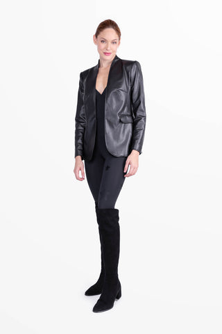Leggings Cafeine Stelle Pelle Nera e Pitone