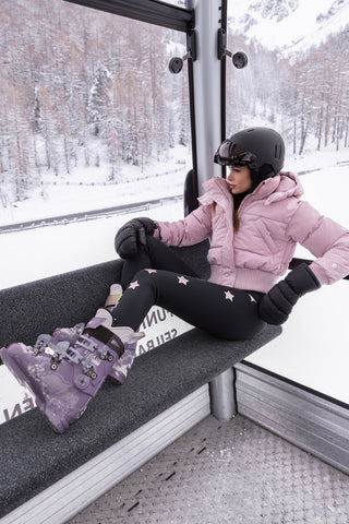 Icefall Winter Leggings da Sci Super Warm Nero e Rosa