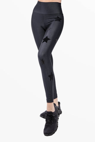 Lunis Leggings avec Étoiles Pelle et Velours