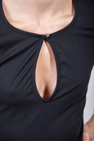 Long-Sleeve Body with Keyhole Neckline