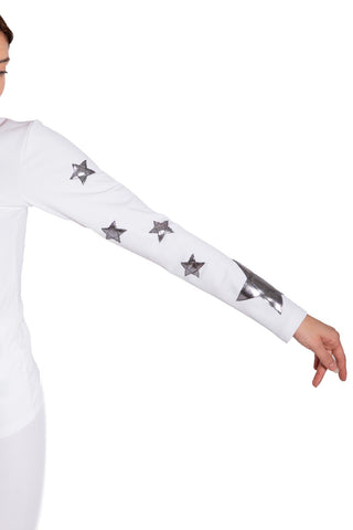 Saint Moritz White Jacket in technical ski fabric