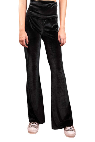 Andromeda – Schwarzer Chenille-Jumpsuit aus Samt