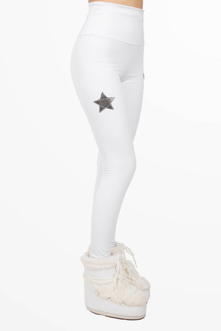 Cortina Winter Leggings vita Alta Blanc