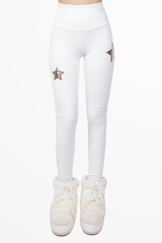 Cortina Winter Leggings vita Alta Blanc