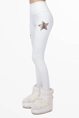 Cortina Winter Leggings vita Alta Bianco