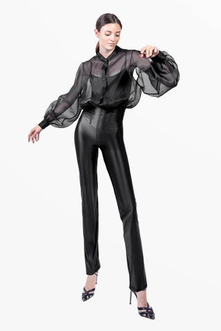 Odile Hose aus seidigem Lycra mit geradem Beinabschluss