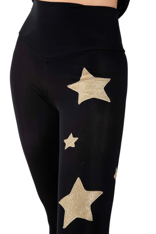 Venere Leggings taille haute en Lycra Molletonnée