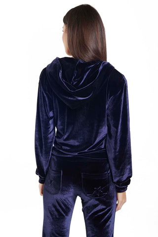 Andromeda Combinaison en Velours Bleu Foncé