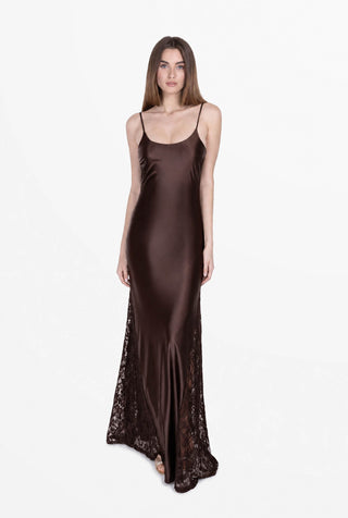 Transparence Robe en Lycra Soyeux et Dentelle