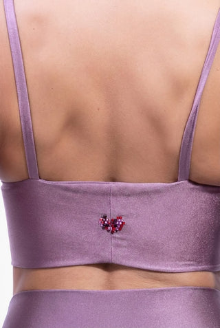 Amoureuse Top Bra mit handapplizierten Kristallherzen