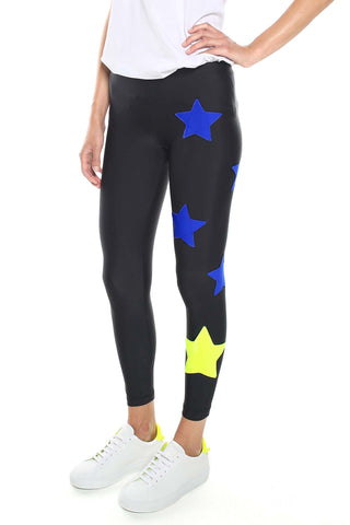 Leggings Gemelli étoiles bleu et jaune - L'Equilibriste