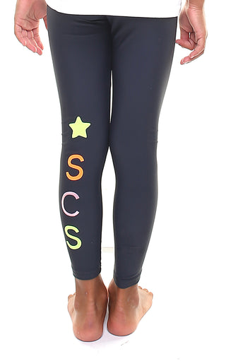 Leggings Enfant personnalisé avec une étoile et lettres appliquées verticalement - L'Equilibriste
