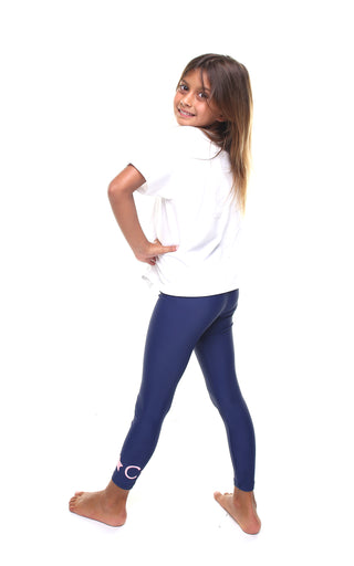 Leggings Enfant personnalisé avec deux étoiles et une lettre appliquée sur la cheville - L'Equilibriste